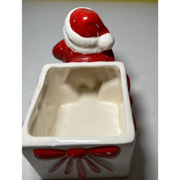 Vintage Santa Claus Christmas Ceramic Planter Brazil 1950s Retro Decor - Picture 8 of 14